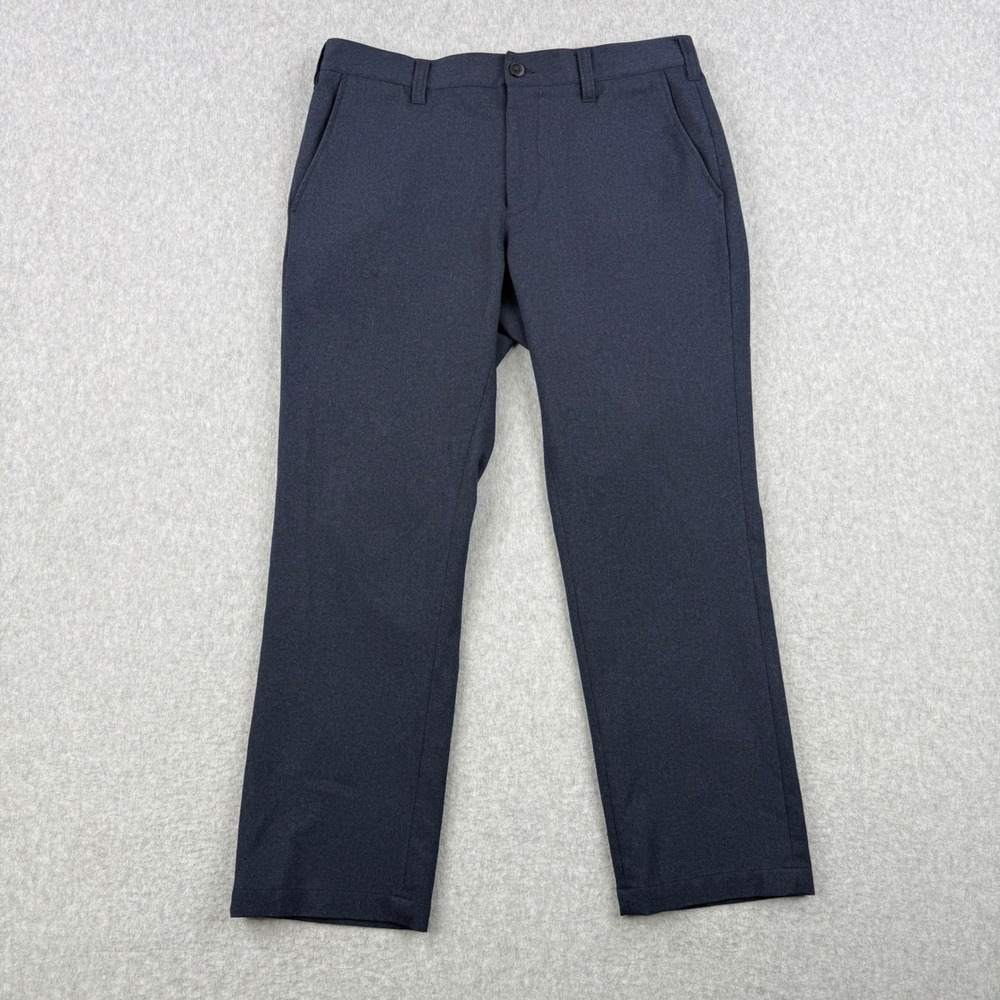 Bluffworks Pants Mens Fits 33x28 Blue Gramercy Regular Fit Travel Work Chino